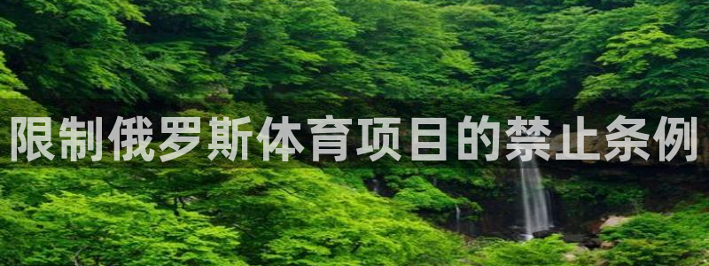 劲球体育app官网入口下载安装：限制俄罗斯体育项目的禁止条例